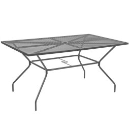 Melfi fém mesh kerti asztal 150x90x75 cm antracit