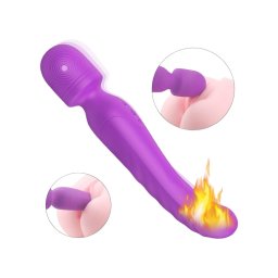 Sex HD Iris - 2 motoros melegítő wand masszírozó vibrátor (lila)