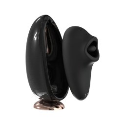 Sex HD Mirror - melegítő funkciós nyelves csiklóizgató vibrátor (fekete)