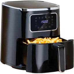 Alpina Air fryer/ forrólevegős sütő 4,5 literes 1450W digitális fekete 871125224687