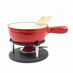 Perfect Home Fondue szett ~1,8 literes zománcozott öntöttvas piros 16643