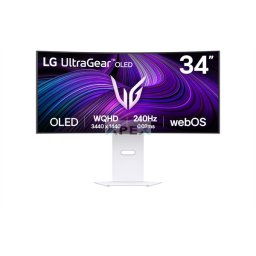 LG OLED Gaming 240Hz ívelt smart monitor 34" 34GX90SA, 3440x1440, 21:9, 275cd/m2, 1ms, HDMIx2/DP/USBx2/USB-C/RJ-45