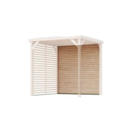 Karibu Cubeco pavilon zárt oldalpanel / természetes fa oldalfal, 213 × 228,5 cm