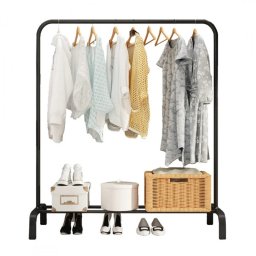 Ruhatartó állvány RAXIO 150x110x40 cm, fekete