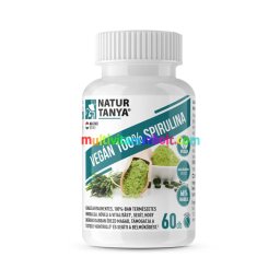 Vegán 100% Spirulina - adalékanyagmentes mikroalga - 60 db tabletta, 500 mg - Natur Tanya