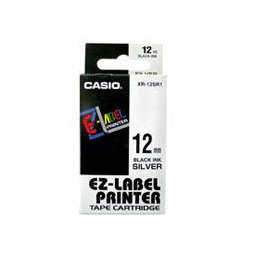 CASIO Feliratozógép szalag, 12 mm x 8 m, CASIO, fehér-fekete