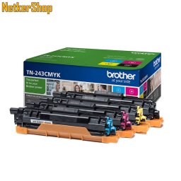 Brother TN-243CMYK (TN243CMYK) színes + fekete multipack eredeti toner (1 év garancia)