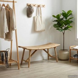 vidaXL Kerti pad 110 x 45 x 50 cm Bambusz Természetes Négyszögletes