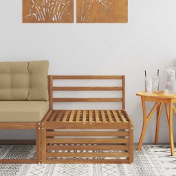 vidaXL Kültéri középső kanapé Tömör Akácfa Természetes 79 x 83 x 73 cm
