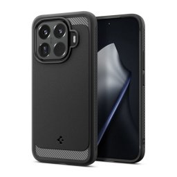 SPIGEN RUGGED ARMOR szilikon telefonvédő (ütésállóság, légpárnás sarok, karbon minta) FEKETE Xiaomi 15T Pro
