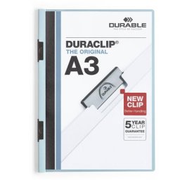 DURABLE Gyorsfűző, klipes, A3, DURABLE "DURACLIP(R) 60", kék