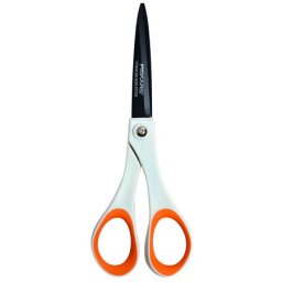 FISKARS Olló, általános, tapadásmentes, 17 cm, FISKARS "Non-Stick", fehér