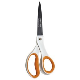 FISKARS Olló, általános, tapadásmentes, 20 cm, FISKARS "Non-Stick", fehér