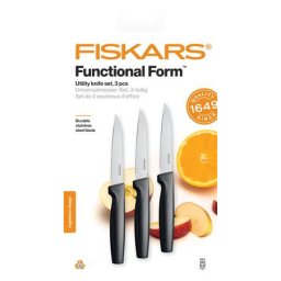FISKARS Késkészlet, általános, 11 cm, FISKARS "Functional Form" fekete