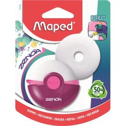 MAPED Radír, műanyag tokos, utántöltővel, MAPED "Zenoa", vegyes színek