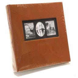 Bőrhatású fotóalbum - sötétbarna - 200 db 10x15 cm