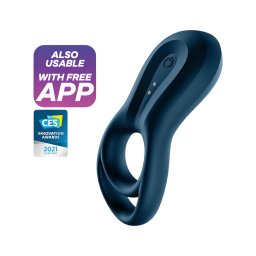 Satisfyer Epic Duo - app-vezérelt, vibrációs péniszgyűrű (fekete)