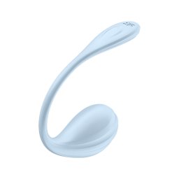 Satisfyer Smooth Petal - hordható app-vezérelt vibrotojás (kék)