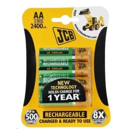 JCB RTU NiMH AA / R06, min.2400mAh, előtöltve, buborékcsomagolás 4 db