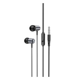 HOCO M108 fülhallgató SZTEREO (3.5mm jack, mikrofon, felvevő gomb) SÖTÉTSZÜRKE