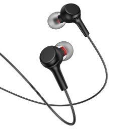HOCO drót fülhallgató 3,5 mm-es jack mikrofonnal M78 fekete
