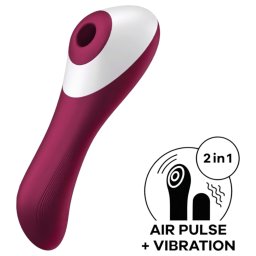 Satisfyer Dual Crush 2in1 csiklószívó + G-pont vibrátor (piros)