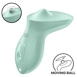 Satisfyer Exciterrr - forgó gyöngyös csikló vibrátor (zöld)