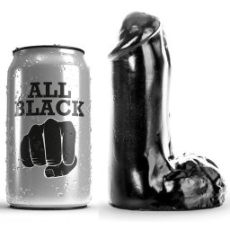 ALL BLACK - 13 cm-es leth dild