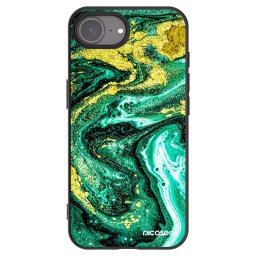 Fekete szilikon tok az alábbi mobiltelefonokra Apple iPhone 17e - Green Gold