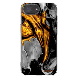 Átlátszó szilikon tok az alábbi mobiltelefonokra Apple iPhone 17e - Black Gold