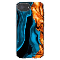 Átlátszó szilikon tok az alábbi mobiltelefonokra Apple iPhone 17e - Gold blue