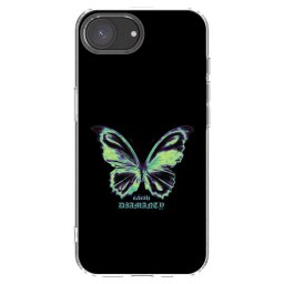Átlátszó szilikon tok az alábbi mobiltelefonokra Apple iPhone 17e - Diamanty Blue