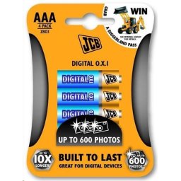 JCB OXI DIGITAL lúgos elem LR03, buborékcsomagolás 4 db