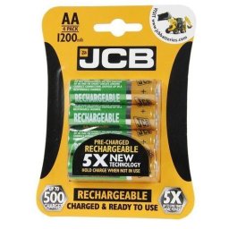 JCB RTU NiMH AA/R06, min.1200mAh, előtöltve, buborékcsomagolás 4 db
