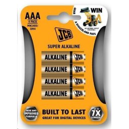 JCB SUPER lúgos elemek LR03, buborékcsomagolás 4 db