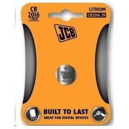 JCB gombelemes lítium akkumulátor CR2016, buborékcsomagolás 1 db