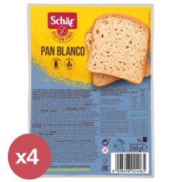 Schär Pan Blanco - szeletelt gluténmentes fehérkenyér 4X250 g