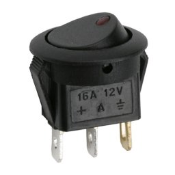 Kapcsoló billenő LED-es 2 állású 12V 16A 09042PI piros
