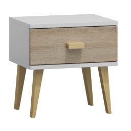 Savona fehér/tölgyfa sonoma éjjeliszekrény