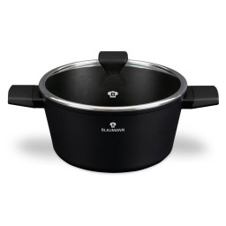 Blaumann Lábas fedővel 28 cm tapadásmentes bevonattal Black Silver Collection BL-4002