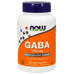 NOW Foods GABA, 750 mg, 100 db