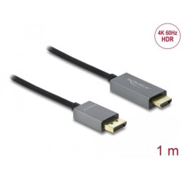 Delock Aktív DisplayPort 1.4 HDMI kábel, 4K, 60 Hz (HDR), 1 m