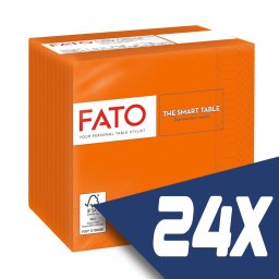 Fato Szalvéta 24x24cm narancssárga 2 rétegű 100 lap/csomag (24 csomag)