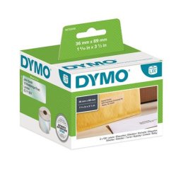 DYMO Etikett, LW nyomtatóhoz, műanyag, 36x89 mm, 260 db etikett, DYMO, átlátszó
