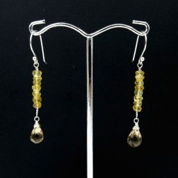 Imperiál topáz, arany topáz fülbevaló