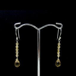 Imperiál topáz, arany topáz fülbevaló