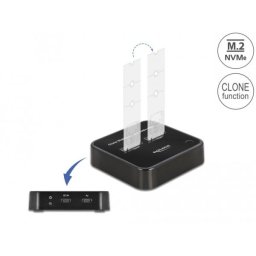 Delock M.2 dokkolóállomás 2 x M.2 NVMe PCIe SSD-hez klónozási funkcióval