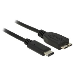 Delock SuperSpeed USB 10 Gbps (USB 3.1, Gen 2) kábel, USB Type-C hím > USB Type-C Micro-B hím, 0,5 m, fekete