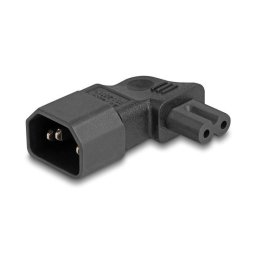 Delock hálózati adapter IEC 60320 - C14 - C7, dugó / aljzat, 2,5 A, 90°, derékszögű, derékszögű