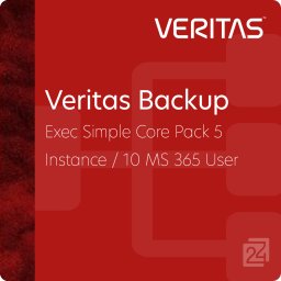 Veritas Backup Exec Simple Core Pack 5 Instance 10 MS 365 User 1 Év